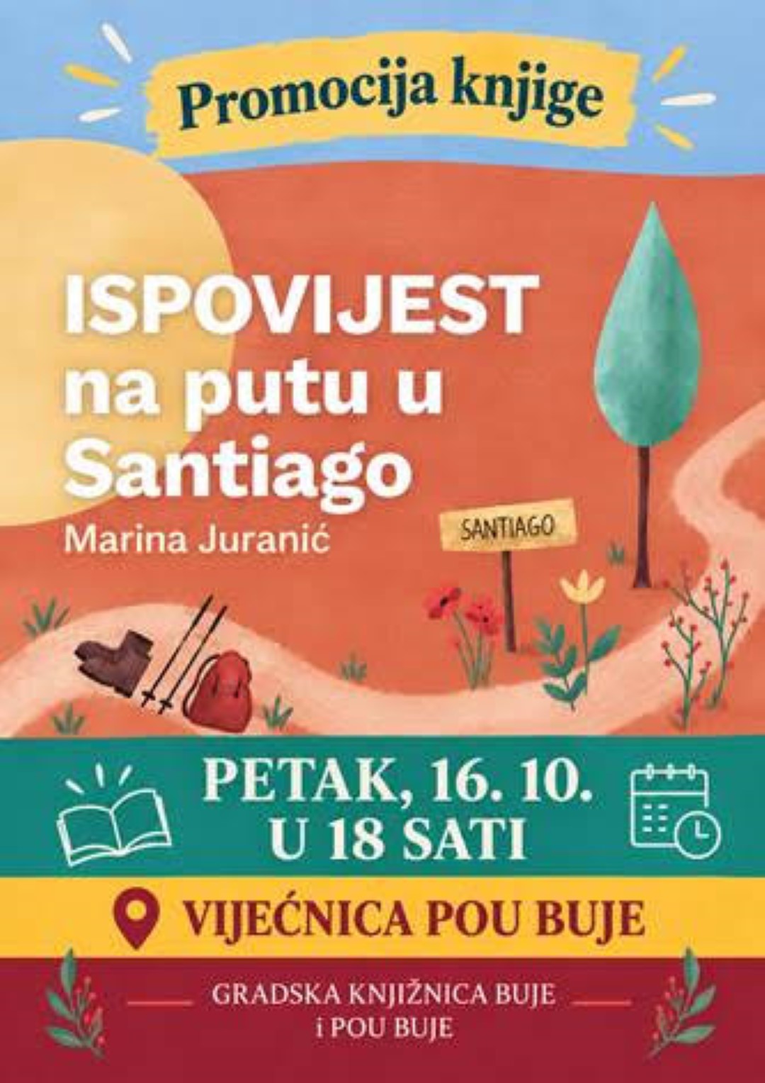 Buje: Predstavljanje knjige „Ispovijest na putu u Santiago” povodom Mjeseca hrvatske knjige